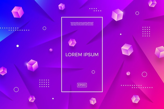 Abstract multicolored background with cubes