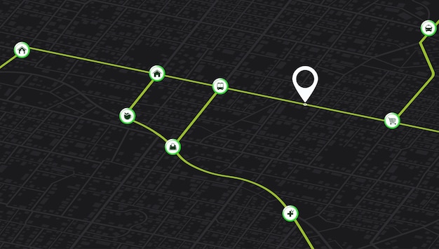 abstract navigation plan of the urban area general city map indicating streets roads and buildings