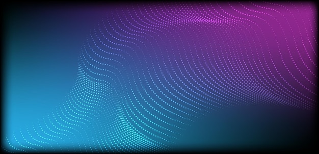 Abstract Neon Wave Background