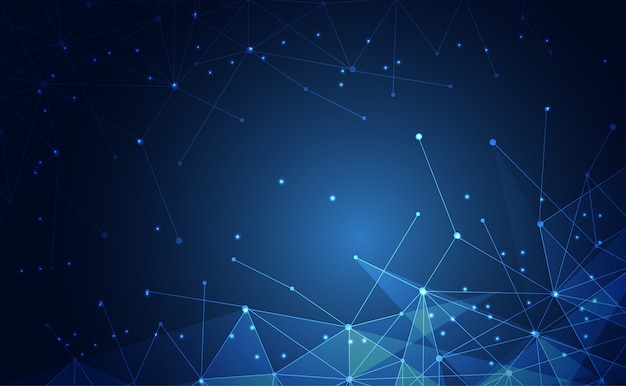 abstract network science connection technology