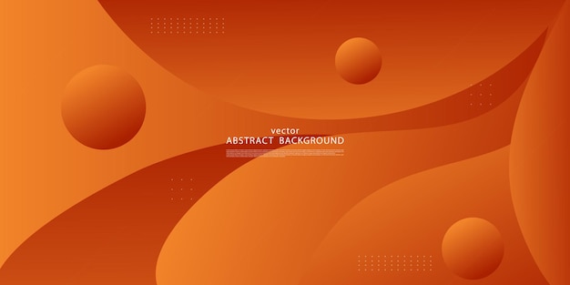 Abstract orange banner background vector template with curved shape overlay Orange background