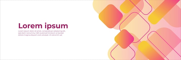 Abstract orange banner design web template set. Horizontal header web banner. Vector abstract graphic design banner pattern background template.