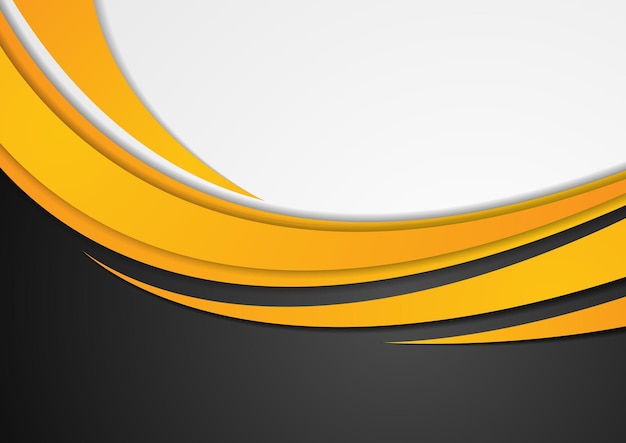 Abstract orange corporate wavy background Vector design