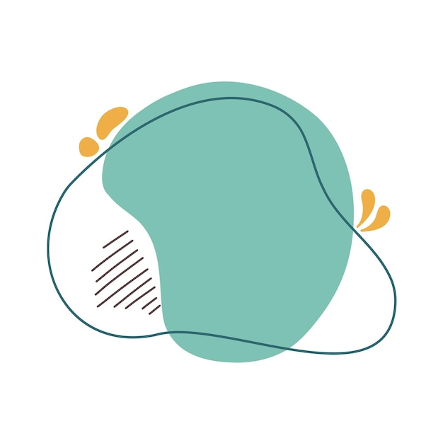 Abstract organic shape and lines Aesthetic element