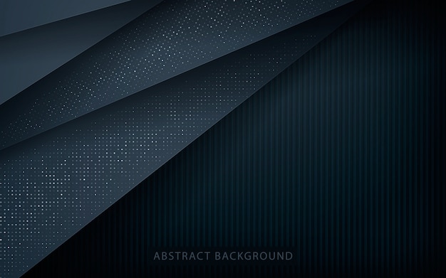 Abstract overlap layer with silver glitters