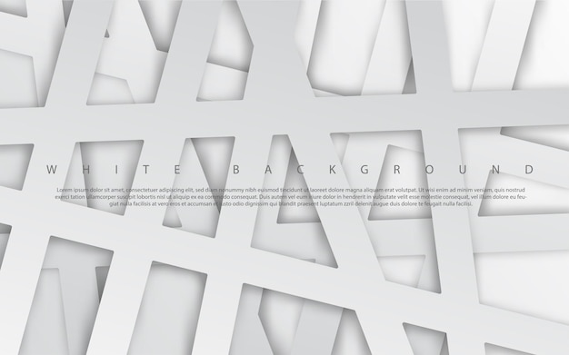 Abstract paper art white background vector