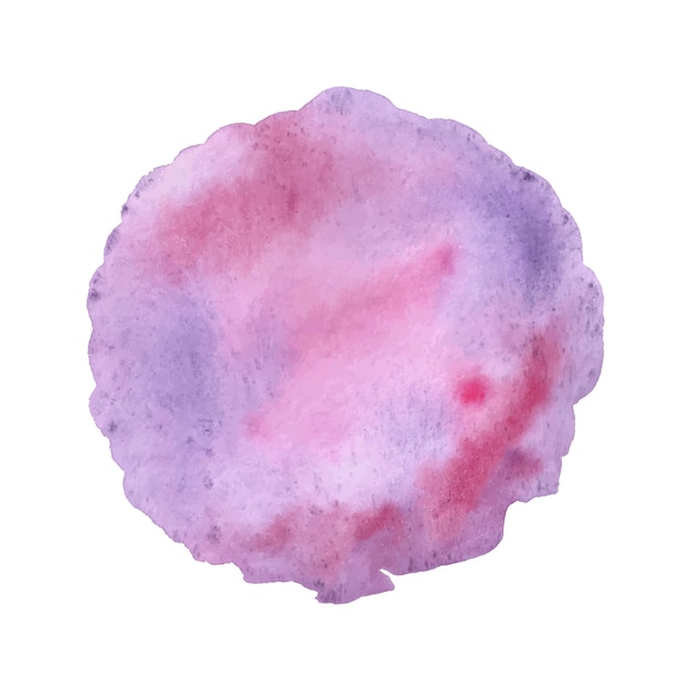 Abstract pink and purple watercolor on white background.