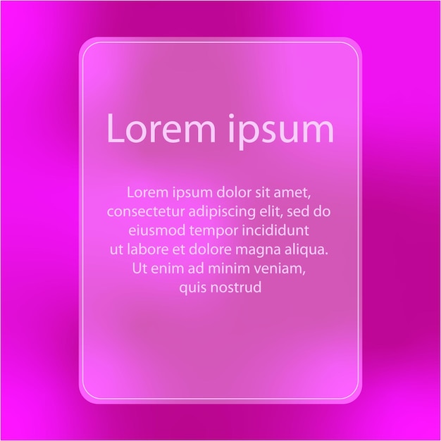 Abstract pink background with frame and place for text