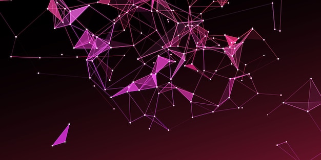 abstract pink geometric network