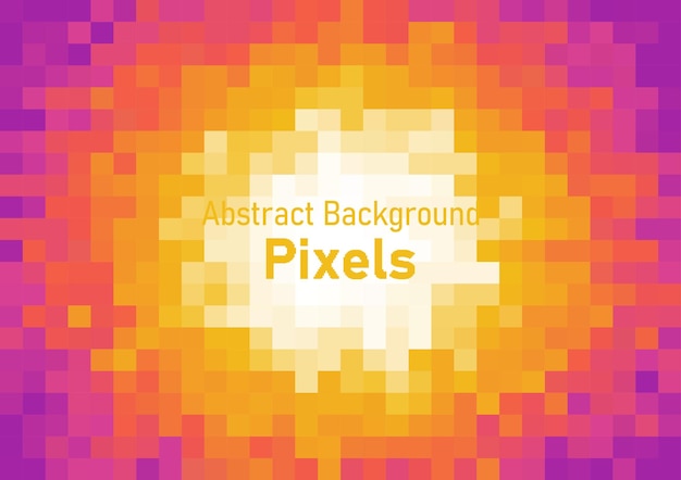 abstract pixels background yellow and orange gradient colors geometric texture vector wallpaper