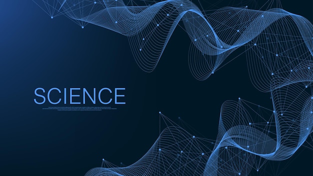 Abstract plexus background with connected lines and dots. Plexus geometric effect. Digital data visualization. Futuristic technology style low-poly element for design. Vector illustration.