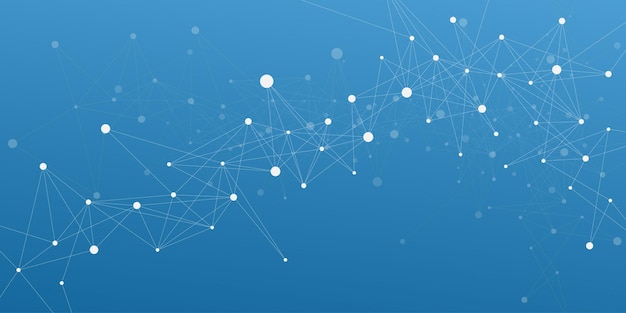 Abstract plexus design with connecting dots and lines Big data visualization Network connection