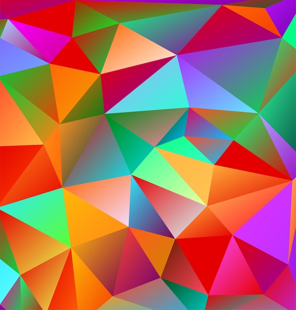 Abstract polygonal background Futuristic style Geometric colorful triangle texture
