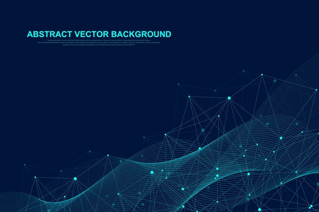abstract polygonal background with connected lines and dots.