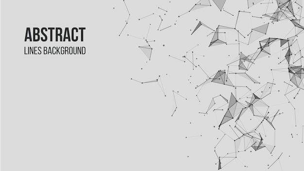 abstract polygonal background with connecting dots and lines connection technology background
