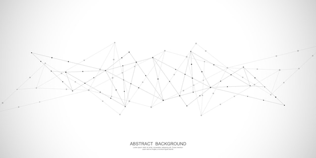 Abstract polygonal background with connecting dots and lines