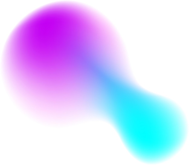 Abstract purple and cyan gradient blob background
