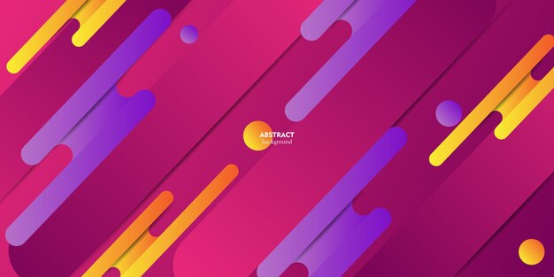 Abstract purple gradient illustration background with orange and purple rectangle pattern in 3D view