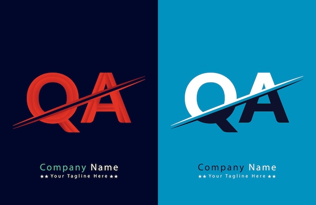 Abstract QA letter logo design template Vector Logo Illustration