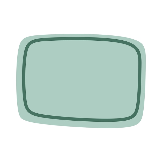Abstract rectangle shape for text frame background and texture in a organic blob vector illustration