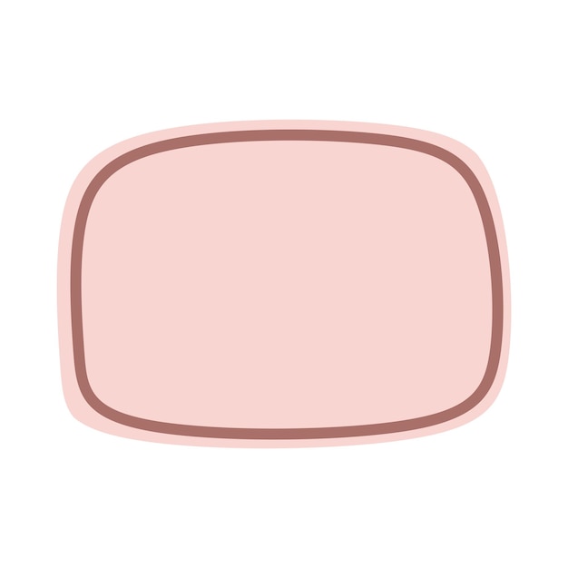 Abstract rectangle shape for text frame background and texture in a organic blob vector illustration