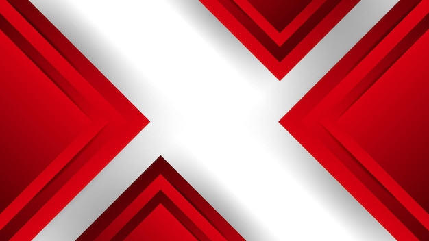 Abstract red and white background Simple geometric banner template