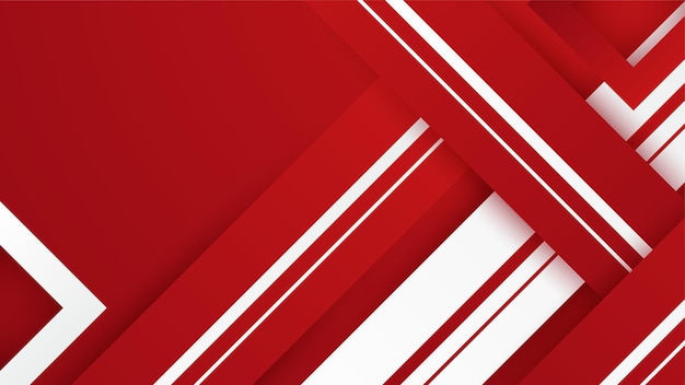 Abstract red and white geometric shapes background Vector abstract graphic design banner pattern presentation background web template