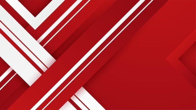Abstract red and white geometric shapes background Vector abstract graphic design banner pattern presentation background web template