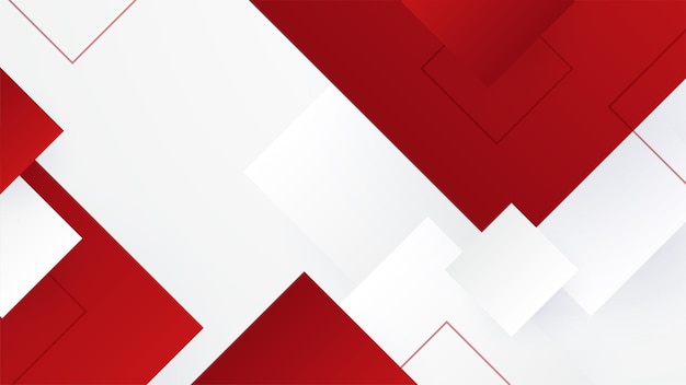 Abstract red and white geometric shapes background Vector abstract graphic design banner pattern presentation background web template
