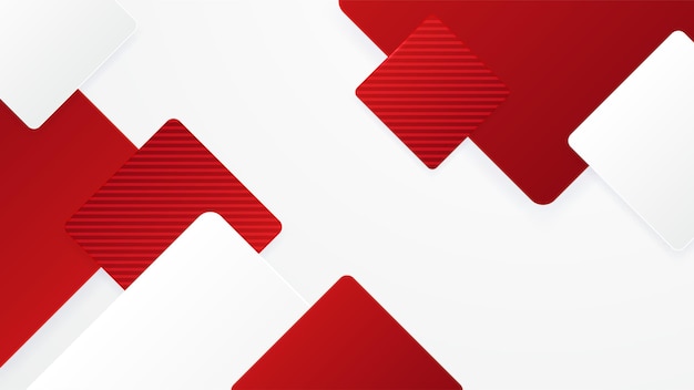 Abstract red and white geometric shapes background Vector abstract graphic design banner pattern presentation background web template