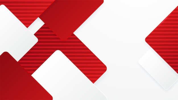 Abstract red and white geometric shapes background Vector abstract graphic design banner pattern presentation background web template