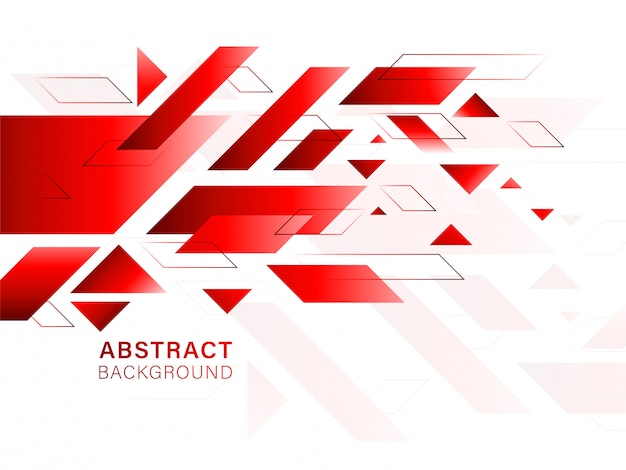 Abstract Red and White Geometrical Background.