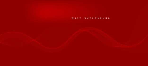 Abstract red background with red wavy lines