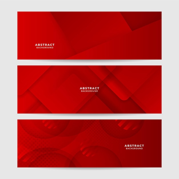 Abstract red banner background design template vector illustration with 3d overlap layer and geometric wave shapes Polygonal abstract background texture advertisement layout and web page