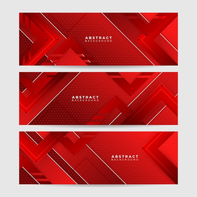 abstract red metallic carbon neutral overlap light hexagon mesh design modern luxury futuristic technology background game tech wide banner vector illustration