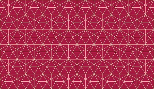 Abstract red triangle seamless pattern. Triangular lines vector background.