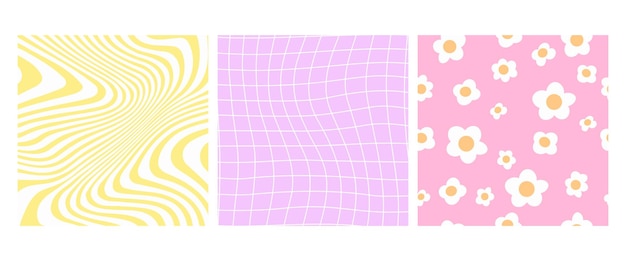 abstract retro aesthetic backgrounds twisted and distorted vector texture in trendy retro psychedelic style y2k aesthetic
