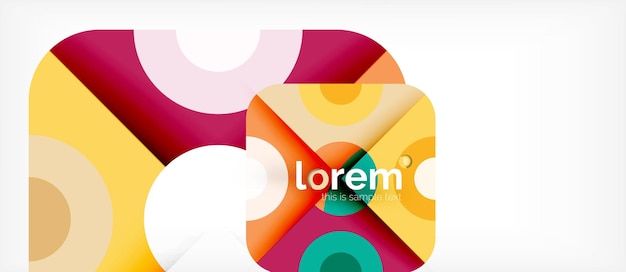 Abstract round elements composition background organic design