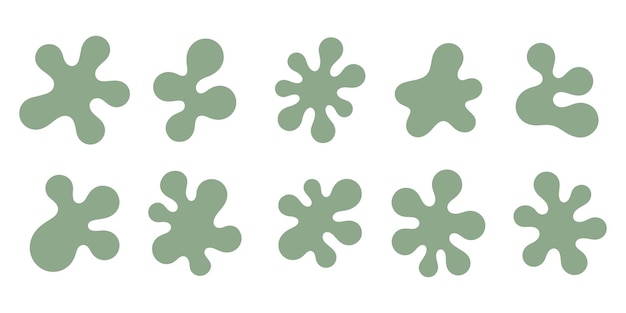 Abstract Sage Green Blob Pattern for Design Projects vector