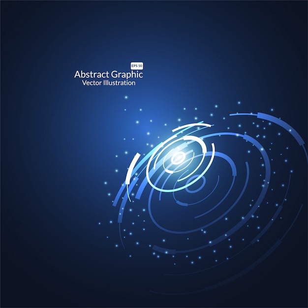 Abstract science and technology futuristic HUD object