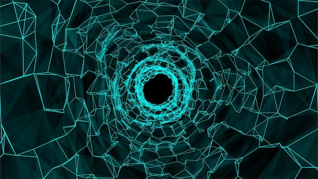 abstract scifi tunnel wormhole absorbs cyberspace 3d portal vector futuristic fantasy funnel