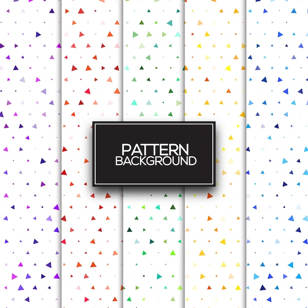 Abstract seamless colorful pattern design set