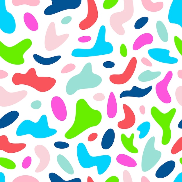 abstract seamless pattern bright spots blots on white baby vector background