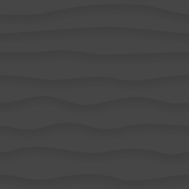 Abstract seamless pattern of wavy lines with shadows in black colors