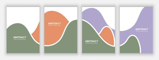 abstract shape background set