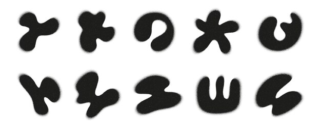 Abstract shapes demonstrate fluidity and movement with a focus on blur and noise effects creating a dynamic visual experience that invites viewer interpretation
