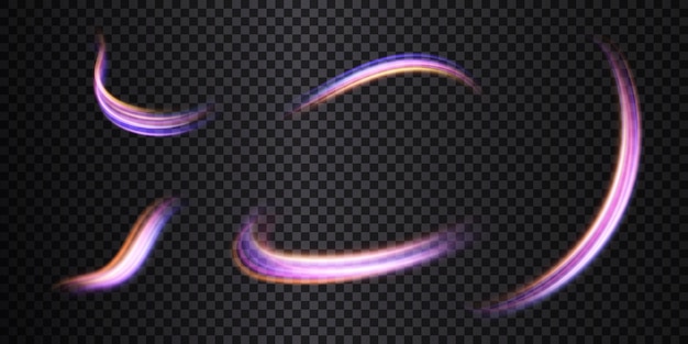 abstract shapes of eyes on a transparent background