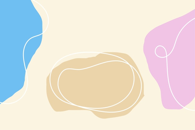 Abstract simple blob background with lines