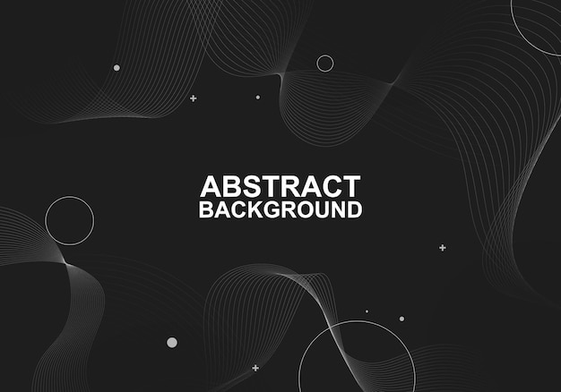 Abstract simple lines and dot circles background Vector illustration