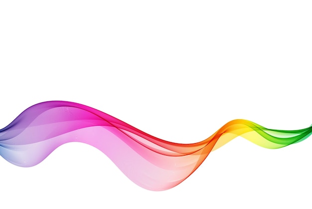 Abstract smoky waves background Transparent multicolored abstract wave flow